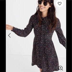 Balsam Tie-Neck Dress in Starry Night